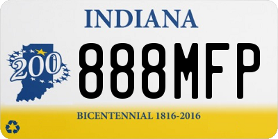 IN license plate 888MFP