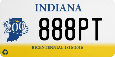 IN license plate 888PT