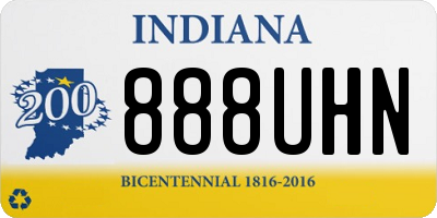 IN license plate 888UHN