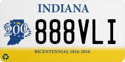 IN license plate 888VLI