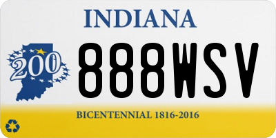 IN license plate 888WSV