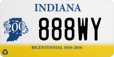 IN license plate 888WY