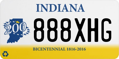 IN license plate 888XHG