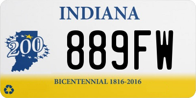IN license plate 889FW