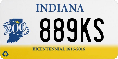 IN license plate 889KS