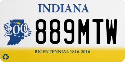 IN license plate 889MTW
