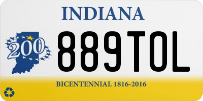 IN license plate 889TOL