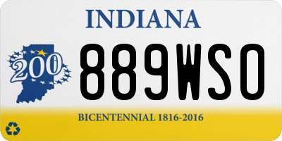 IN license plate 889WSO