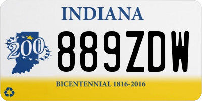 IN license plate 889ZDW