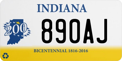 IN license plate 890AJ
