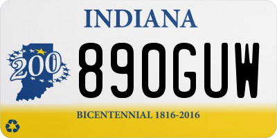IN license plate 890GUW