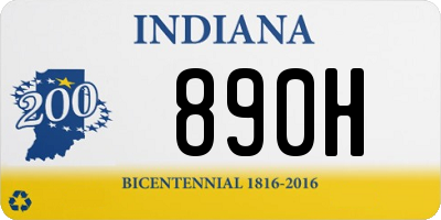 IN license plate 890H