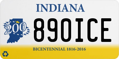 IN license plate 890ICE