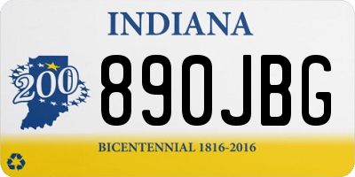 IN license plate 890JBG