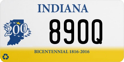 IN license plate 890Q