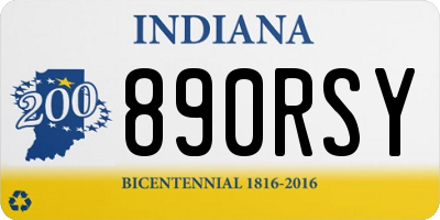 IN license plate 890RSY