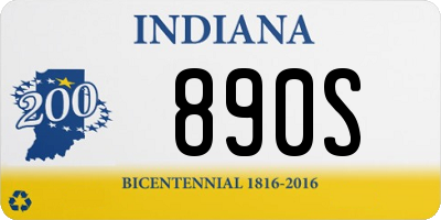 IN license plate 890S