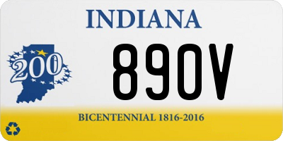 IN license plate 890V