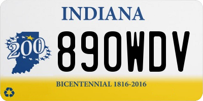 IN license plate 890WDV