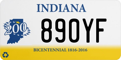 IN license plate 890YF