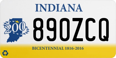 IN license plate 890ZCQ