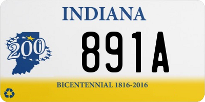 IN license plate 891A