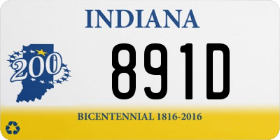 IN license plate 891D