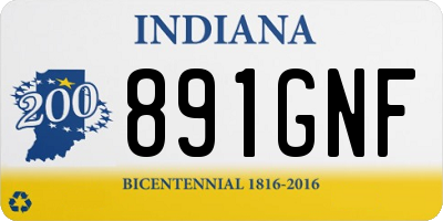 IN license plate 891GNF