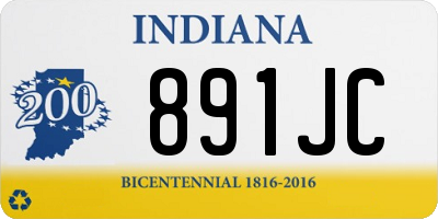 IN license plate 891JC
