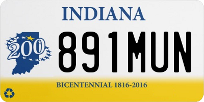 IN license plate 891MUN