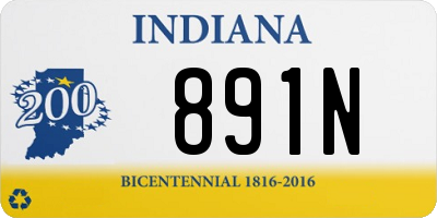 IN license plate 891N