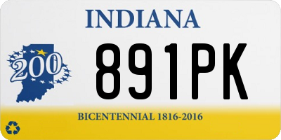IN license plate 891PK