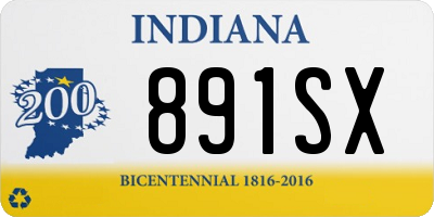 IN license plate 891SX
