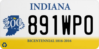IN license plate 891WPO