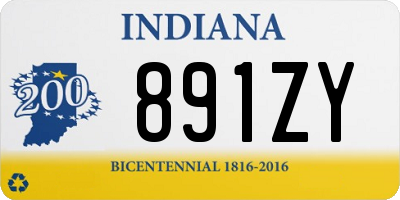 IN license plate 891ZY