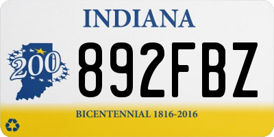 IN license plate 892FBZ