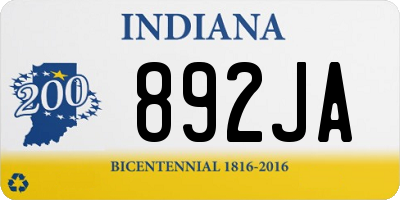 IN license plate 892JA