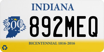 IN license plate 892MEQ