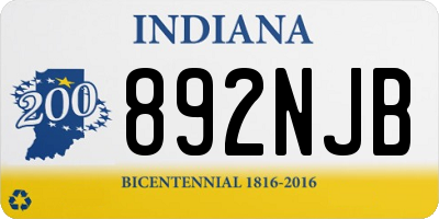 IN license plate 892NJB