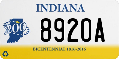 IN license plate 892OA