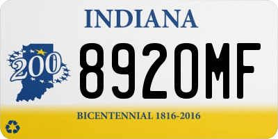 IN license plate 892OMF