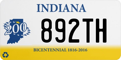 IN license plate 892TH