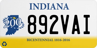 IN license plate 892VAI