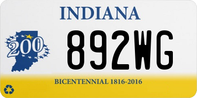 IN license plate 892WG