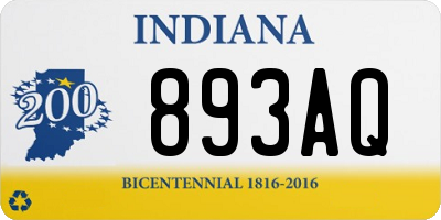 IN license plate 893AQ
