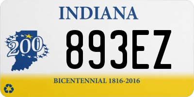 IN license plate 893EZ