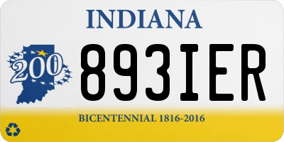 IN license plate 893IER