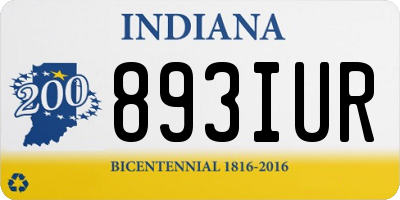 IN license plate 893IUR