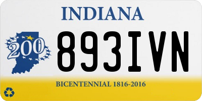IN license plate 893IVN