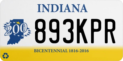 IN license plate 893KPR
